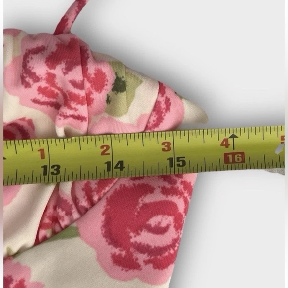 NEW Zara Corset Style Mini Dress Medium Pink White Floral Roses Rose Thin Straps - Picture 7 of 14